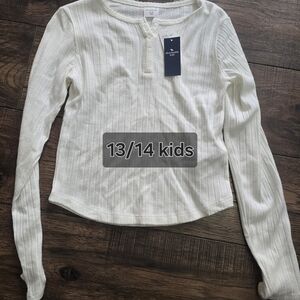 Abercrombie Kids White Long Sleeve Shirt